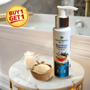 Secret Mantra By nature Rice Water Facewash with Tulsi and Aloe Vera, 100 ml