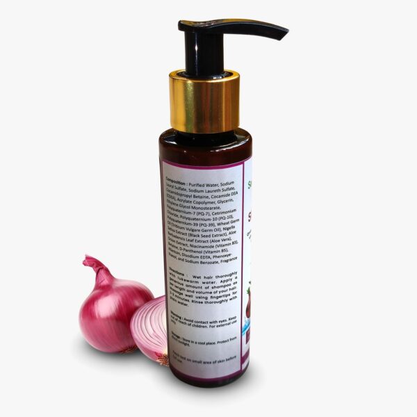 secret mantra by nature onion shampoo with vitamin b5, vitamin b3,aloe vera, wheat germ oil, 100 ml