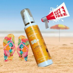 Secret Mantra By nature Sunscreen Gel, SPF 50+ PA+++, Broad Spectrum UVA+UVB Protection, 100 ml
