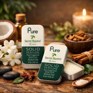 Secret Mantra By nature Solid Perfumes, Alcohol Free, Non-Greasy Wax, Strong & Lasting Fragrance, Gifting Set for Men & Women (pack of 2) 40% Off