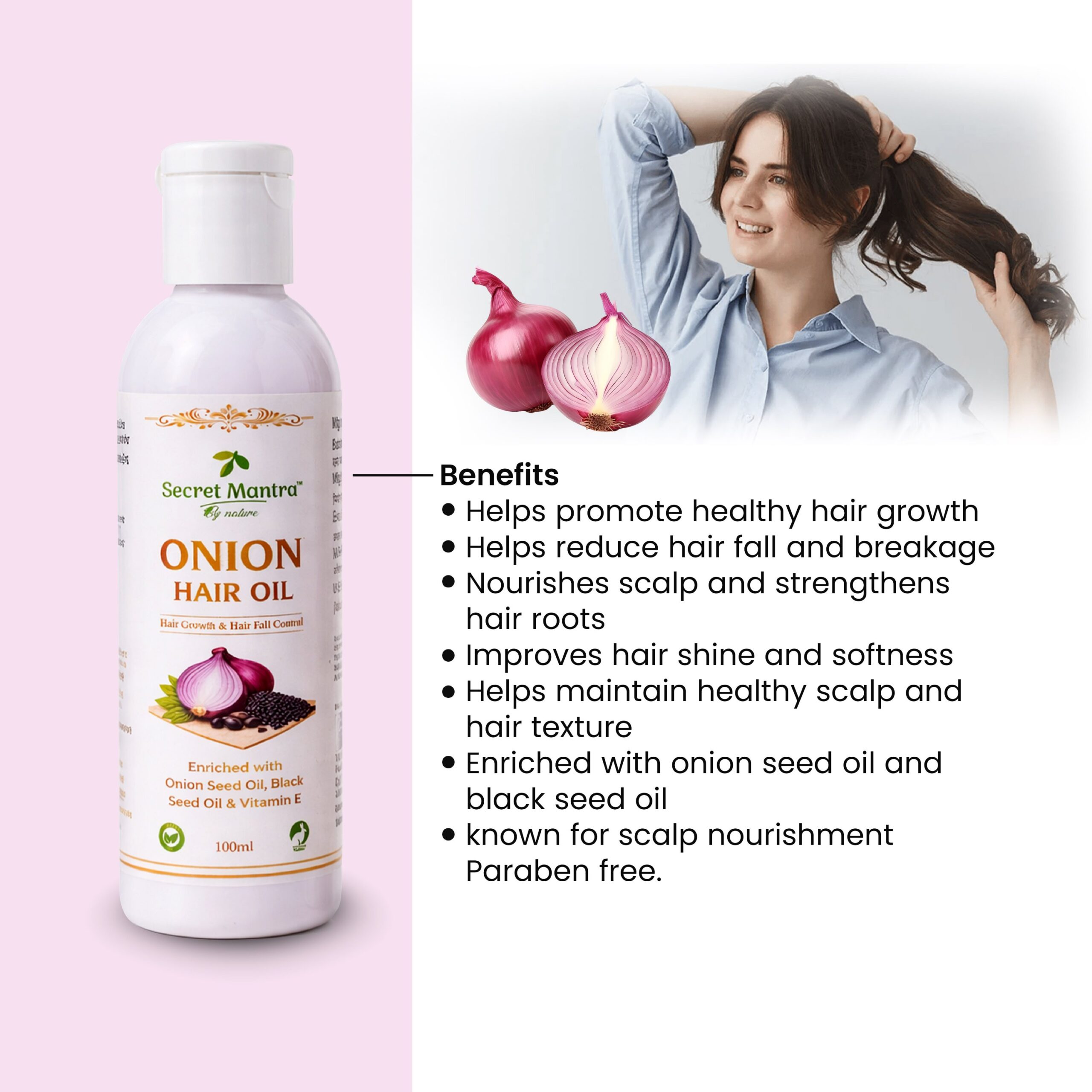 Onion hair oil + Onion Shampoo COMBO. For strong and healthy hair. Reduce hair fall, Scalp nourishment. Daily shine. - Image 2
